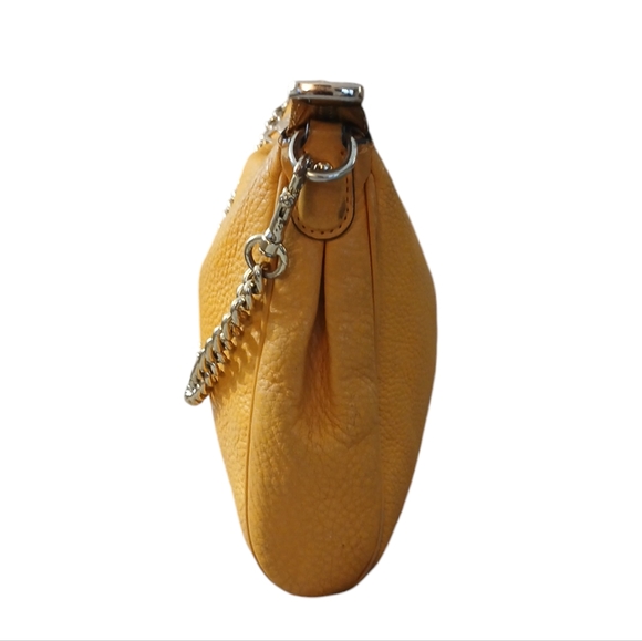 Coach Carrie Orange Pebbked Leather Handbag - Picture 3 of 13